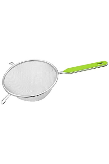 Generic Fackelmann Stainless Steel/Plastic Strainer, Green/Silver, 30.5 x 16 6.8 cm, 42434