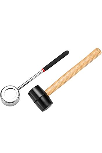 Generic Stainless Steel Coconut Opener Set, Young Coconuts Opening Tool Kit with Hammer