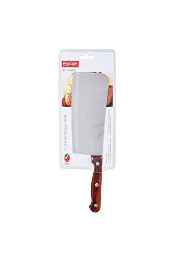 Generic Prestige Chopper Knife, 7 Inch, 18 cm, Brown