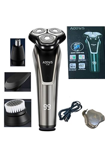 Damar Electric Shaver, Professional Damar, 4IN1, Rotating, LED Display, Waterproof, Triple Blade, Recharge