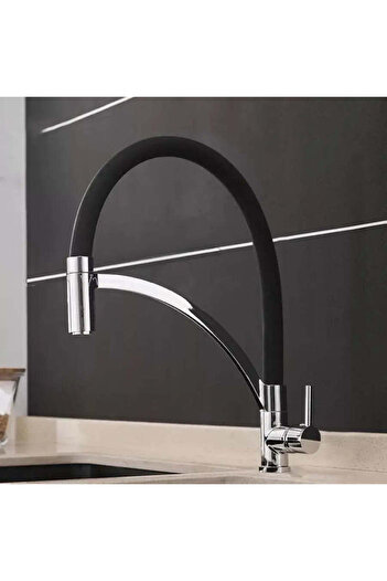 KORMAN TECHNIK Kitchen Faucet, Sanitary Brass, Black, WZX/2018