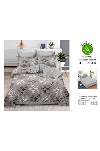 FIONNA.RO Finet Bed Linen With Elastic - Gray