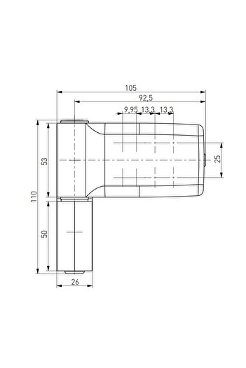 Medos Balama reglabila 3D, Jocker, tamplarie PVC, 105mm, sarcina 120kg, alb