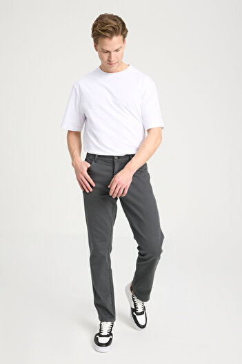 WRANGLER Anthracite Texas Slim Fit Stretchy Normal Waist Trousers