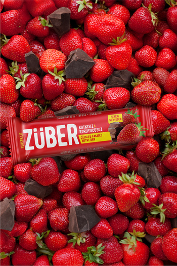 Züber Çilekli ve Kakaolu Meyve Bar 40gr  X 12 Adet