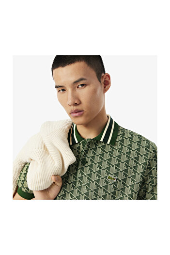 Lacoste POLOS DH1417-00 KOŠILE S KRAJKOVÝM ZDOBENÍM A KRÁTKÝMI RUKÁVY