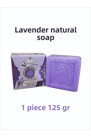 ANTEPLİHANI Lavender Soap, Lavender, Natural Handmade Natural Soap with Lavender Scent, Soap (1 Piece 125Gr)