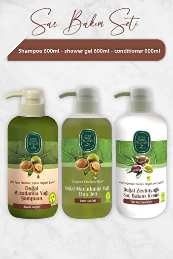 Eyüp Sabri Tuncer Macadamia Oil Shampoo and Shower Gel - Conditioner Set