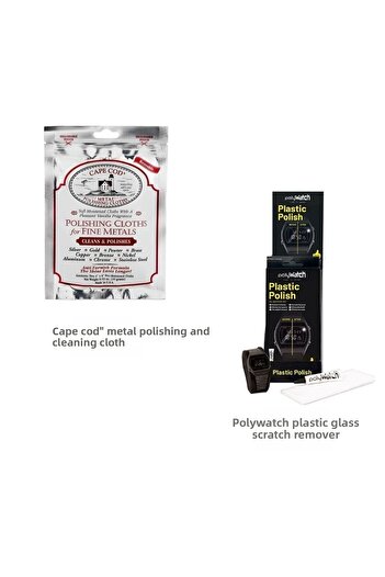 CAPE COD Watch Care Set - CapeCod Polishing Cloth & PolyWatch Plastic Acrylic Watch Glass Scratch Remover