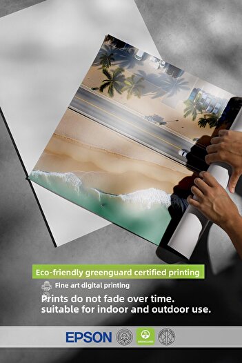 Postifull Black Framed Poster, Seaside, Photo, Green Color Poster, 2025 Summer Selection, No:109584