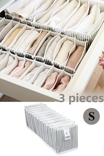 Pazar Kapısı 3 Pieces Accordion Drawer Organizer Organizer Small