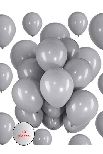 Mielibon Pastel Gray Balloons 12 Inch Set of 10 – Party Birthday Wedding Decoration