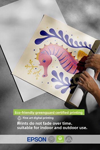 Postifull White Framed Poster Painting, Pink Seahorse, Illustration, Pink Color Poster, 2025 Summer Selection, No: