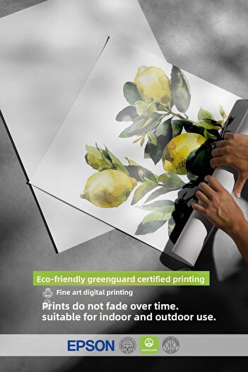 Postifull Wooden Framed Painting, Lemons, Leaves, Watercolor, Green, Yellow Color Poster, Summer Selection of 2025, No: