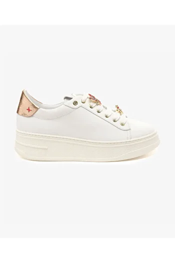 Greyder Women's White Gold Genuine Leather Sports Shoes 5Y2Sa59273