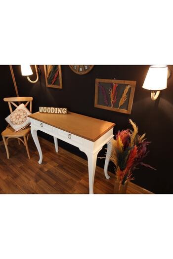 Wooding Mobilya Wooding 100 Cm Çekmeceli Masif Beyaz Naturel Dresuar