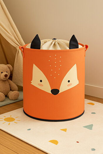 LUXWAY HOME Fox Mesh Foldable Organizer Basket - for Toys and Laundry 37X40