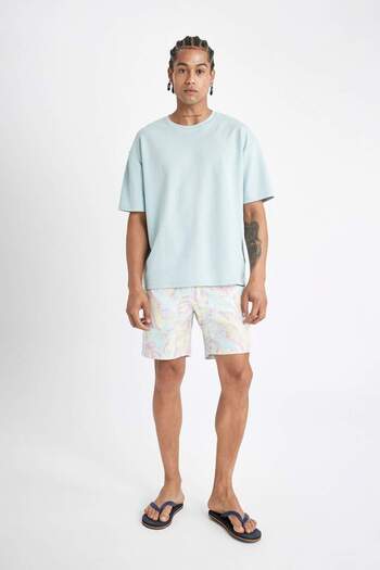 DeFacto Patterned Regular Fit Short Swim Shorts - B7558AX24HS