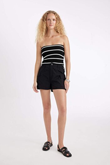 DeFacto Slim Fit Slim Fit Striped Strapless Blouse D4232Ax24Hs