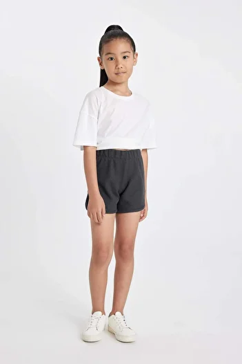 DeFacto Waffle Patterned Girl's Shorts - D0903A824HS