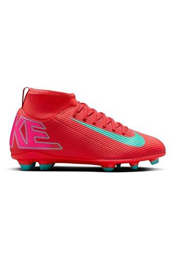 Nike Jr. Mercurial Superfly 10 Club Fg/Mg Youth Multi Ground Football Boots Red - Turquoise (Slim Fit)