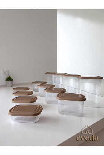 Eveda 12 Piece Food Storage Container Set Multi-Purpose Breakfast-Nutrition – (0.3 / 0.6 / 1.2)