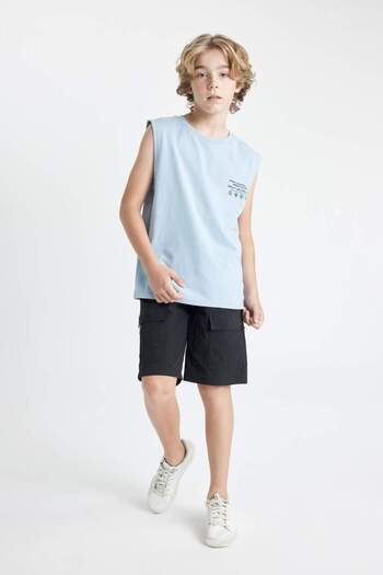 DeFacto Boy's Cargo Fit Parachute Shorts C2986A824Sm