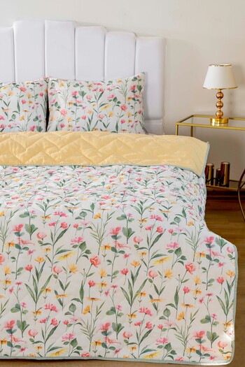 Rivaİstanbul Botanical Quilted Double Cotton Pique & Bedspread