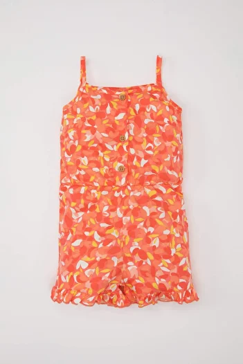 DeFacto Patterned Short Baby Girl Jumpsuit - C0077A524SM