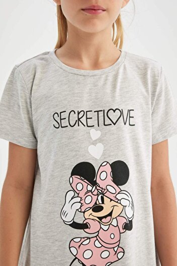 DeFacto Kız Çocuk Disney Mickey & Minnie Kısa Kollu Elbise D1426A824SM