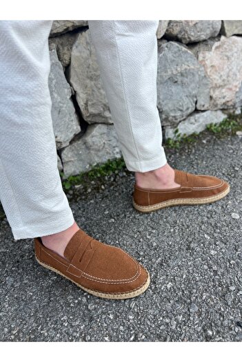 by selvi Lukka Shoes Ανδρικές εσπαντρίγιες από συνθετικό δέρμα Lotus Tan Loafer