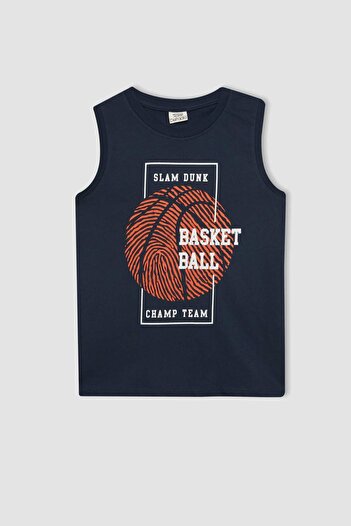 DeFacto Boy's Printed Crew Neck Tank Top - C5106A824HS