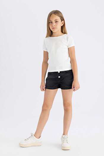 DeFacto Girl's Jean Fit Mom Shorts - D1712A824SM