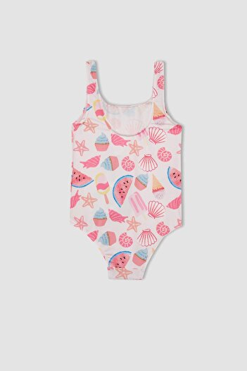 DeFacto Kız Bebek Desenli Mayo C0788A524SM