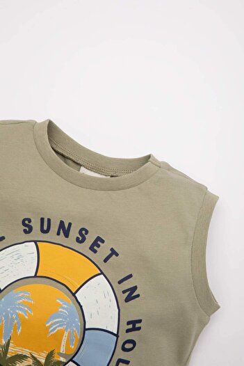 DeFacto Baby Boy - Crew Neck and Sea Printed Undershirt C3989A524HS