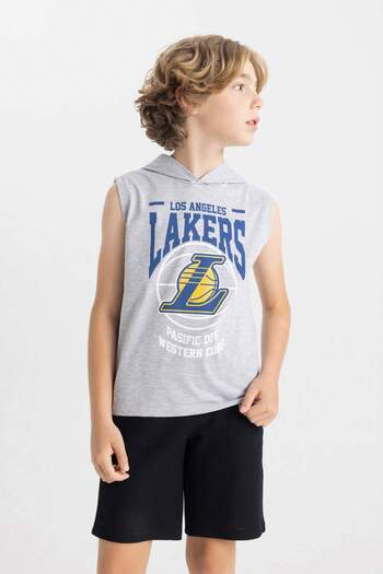 DeFacto Erkek Çocuk NBA Los Angeles Lakers Kapüşonlu Atlet C4450A824HS