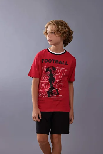 DeFacto Boy's Short Sleeve Printed T-Shirt - Crew Neck C6500A824HS