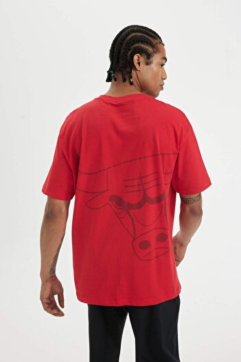 DeFacto DeFactoFit NBA Chicago Bulls - Boxy Cut Crew Neck Short Sleeve T-Shirt B9891AX24SM
