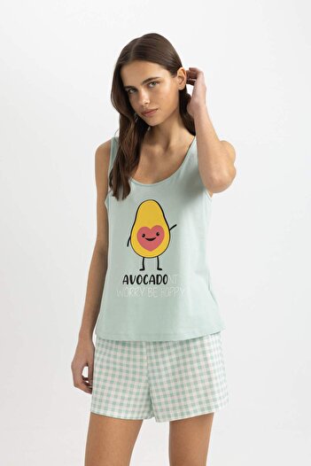 DeFacto Pijama Takımı Baskılı Atlet-fall In Love Üst Fall In Lovefall In Love C1761axgn1113mc