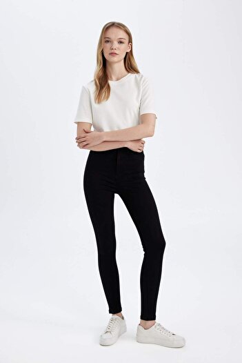 DeFacto Super Skinny Fit High Waist Narrow Leg Basic Straight Jean Pants A5818Ax23Wn