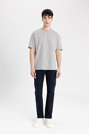 DeFacto Boxy Fit Crew Neck Short Sleeve Basic T-Shirt C5277Ax24Sp