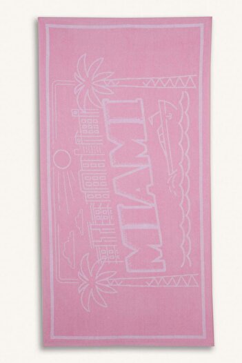DeFacto Women's Beach Patterned Cotton Beach Towel C1150AX24SM