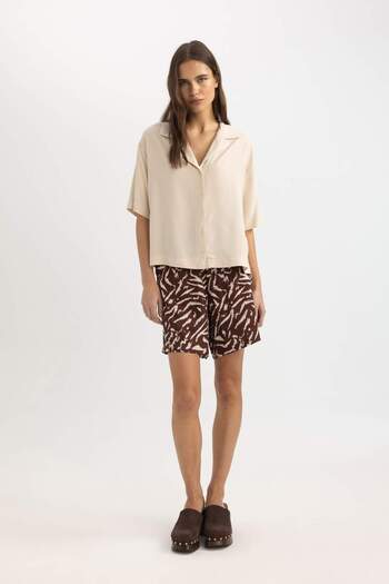 DeFacto Boxy Fit Short Sleeve Shirt C3388Ax24Sm