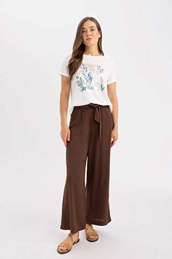 DeFacto Crew Neck Printed Short Sleeve T-Shirt C3965AX24SP