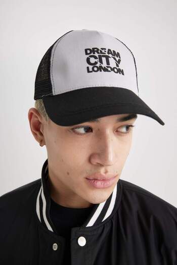 DeFacto Men's Printed Gabardine Baseball Basketball Cap B8037AX24SM