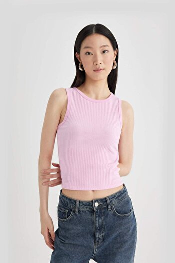 DeFacto Slim Fit Dar Kesim Halter Yaka Fitilli Kaşkorse Atlet A8859AX24SP