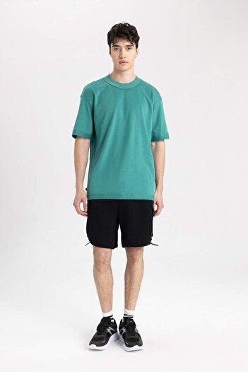 DeFacto Boxy Fit Crew Neck Basic Plain Short Sleeve T-Shirt C2562Ax24Sm
