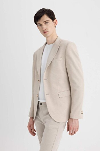 DeFacto Modern Fit Düğmelı Astarlı Basic Düz Blazer Ceket C5777AX24SP