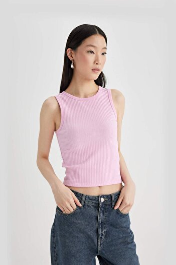 DeFacto Slim Fit Dar Kesim Halter Yaka Fitilli Kaşkorse Atlet A8859AX24SP