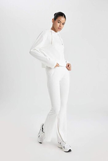DeFacto DeFactoFit Flare Fit İspanyol Paça Standart Boy Ribana İnce Pantolon B9023AX24SM